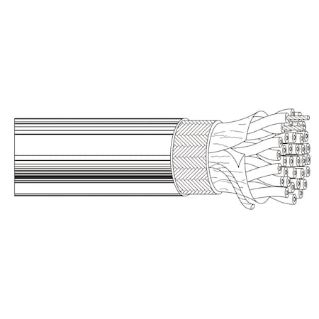 Belden Multi-Conductor Cable, AWM, 24 AWG, 36 C, Chrome, PVC, Stranded, 30V AC, Indoor, 1000 ft 8118 0601000